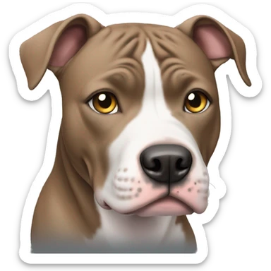 pitbull dog with light gray eyes sticker