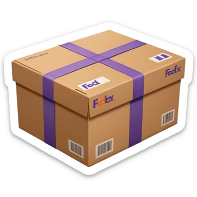 FedEx delivery parcel sticker