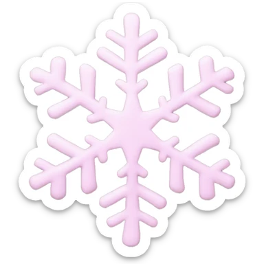 pastel pink snowflake  sticker