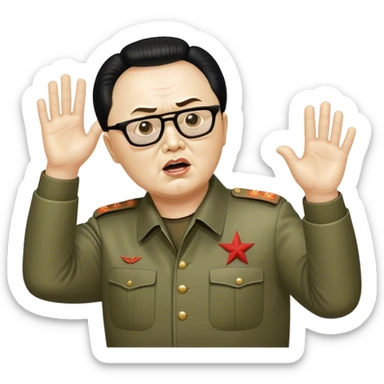 Dear leader Kim Jung Il directs you in his movie sticker
