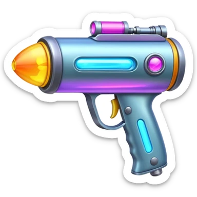 colorfulplasma ray gun sticker