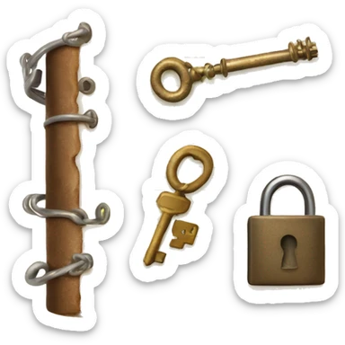 vintage diary with lock and key sticker