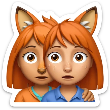 Make Dora and Swiper the fox crying sticker