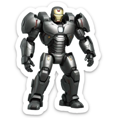 war machine full-body in ironman, front view sticker