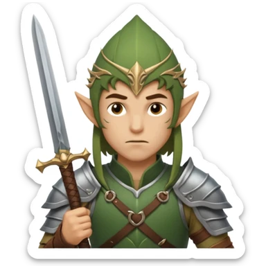 ESO male wood elf warrior sticker