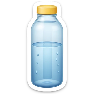 water bottle of glass sticker