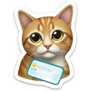 ded creativity and community engagement, propelling us Using the name tag anomaly in the sticker with a cat in space  sticker