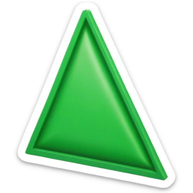 Green triangle flag  sticker