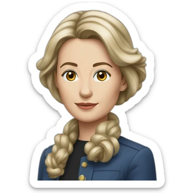 Hélène Arnault avec une liasse d’argent  sticker