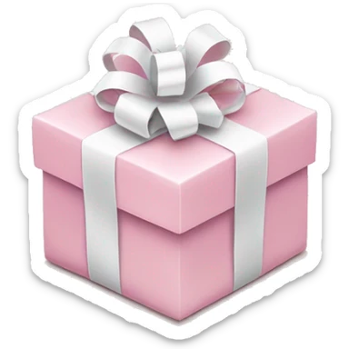 Light pink Christmas gifts under a white Christmas tree  sticker