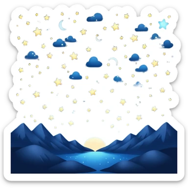 Best  night emoji  sticker