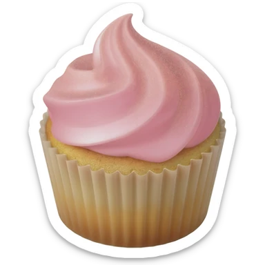 Cupcake with pink icing sticker