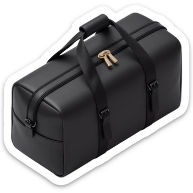 luxe black duffel bag sticker