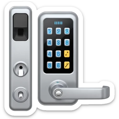 Electronic Door Lock System with card insert only screen no key hole sticker