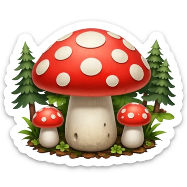 button top mushroom sticker