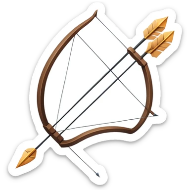 A bow with arrows sticker