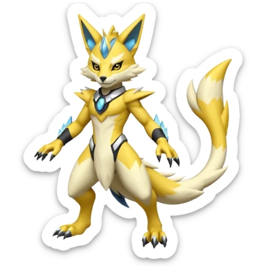  Futuristic Zeraora-Renamon-fusion (full body) sticker