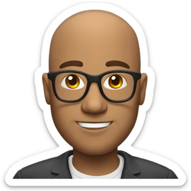 bald finance guy sticker