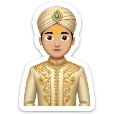 groom sherwani attire sticker