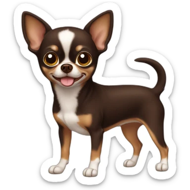 dark brown chihuahua sticker