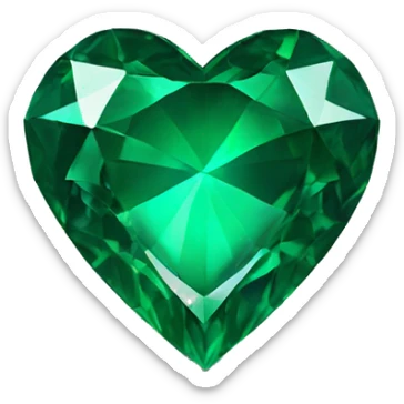 Heart shaped emerald diamond  sticker
