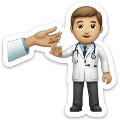 Doctor tipping hand sticker