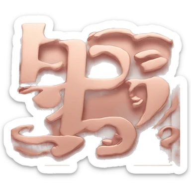 letters-P.S.-rose-gold-colour  sticker