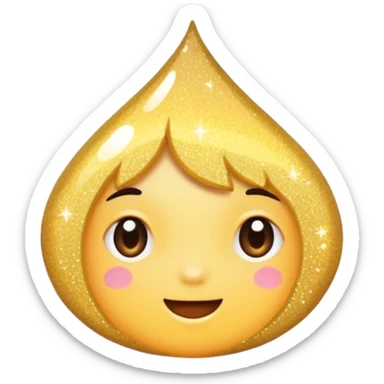  sparkling shiny glitter, with bright sparkles and shimmering particles, simple cute cartoon style sticker