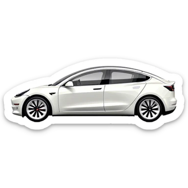 Tesla Model 3 - Tesla (Model Year: 2021) (Iconic colour: White) sticker