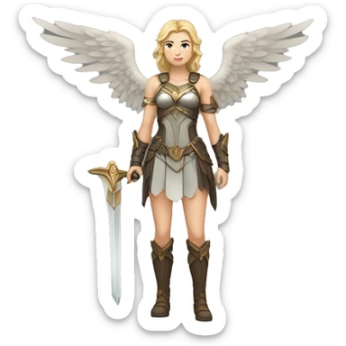 Sfw Caucasian Valkyrie full body  sticker