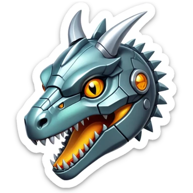  Cool Edgy Shiny Futuristic Greymon-Reptile full body sticker