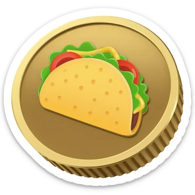 taco coin sticker