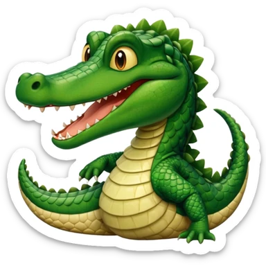 Aligator wearing muslim hat sticker