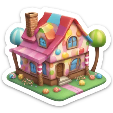Candy land house sticker