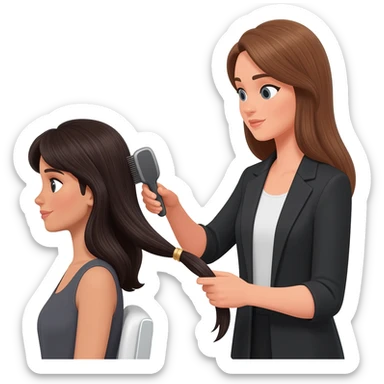 Beautician brushes with nice out fit sticker