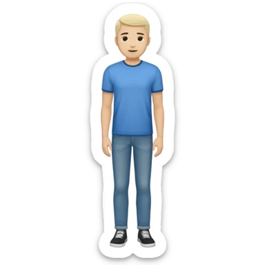 ligth man casual wear full body sticker