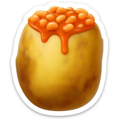 Jacket potato and baked beans sticker