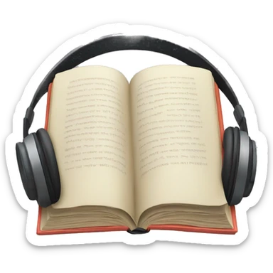 book and headphones sticker