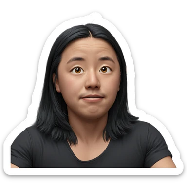 male portrait in black shirt sticker