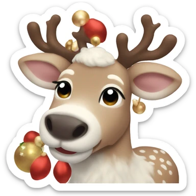 Cute aesthetic reindeer  sticker