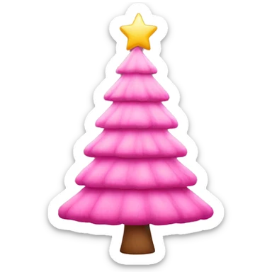 pink christmas tree  sticker