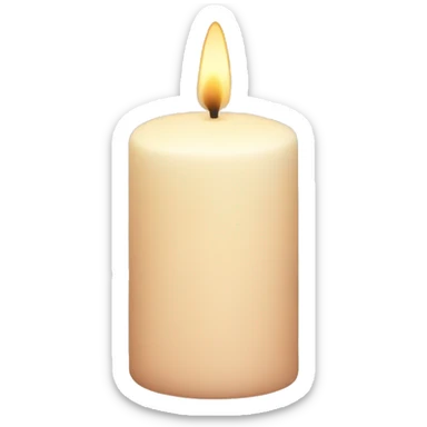 Powder-colored candle sticker