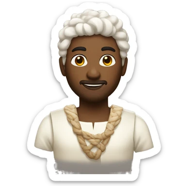 Adam wears white prehistoric clothes sticker