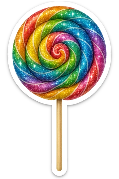 sparkling lollipop, no background sticker