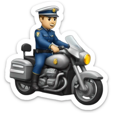 Gendarme en moto sticker
