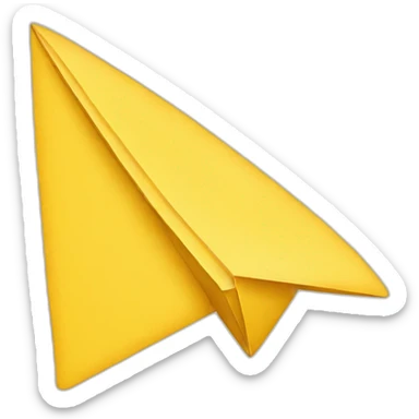 yellow paper plane sticker