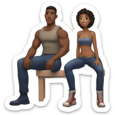 Marine et Gabi a maison magique sticker