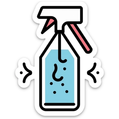 metal degreasing process, cleaning agent removing oil from metal surface sticker