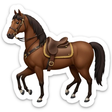 Horse with Cossack saddle sticker