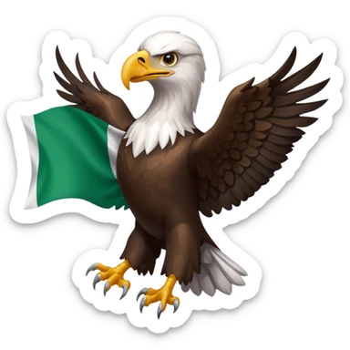 Eagle with Nigerian flag  sticker